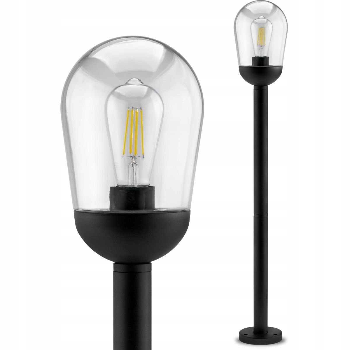  Led-lampe garten äußerlich im bau 80 cm 10w 700lm spalte 4000k schwarz
