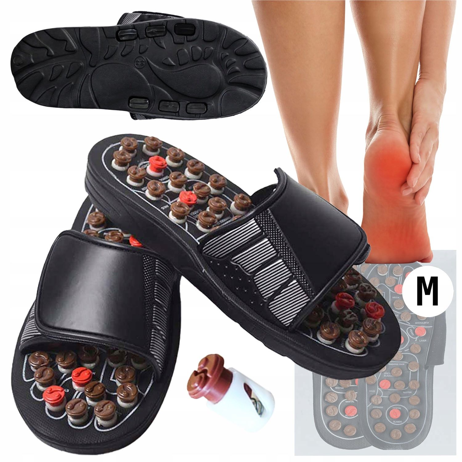  Fakirki massage-hausschuhe wellness akupressur fußmassage mit dornen l