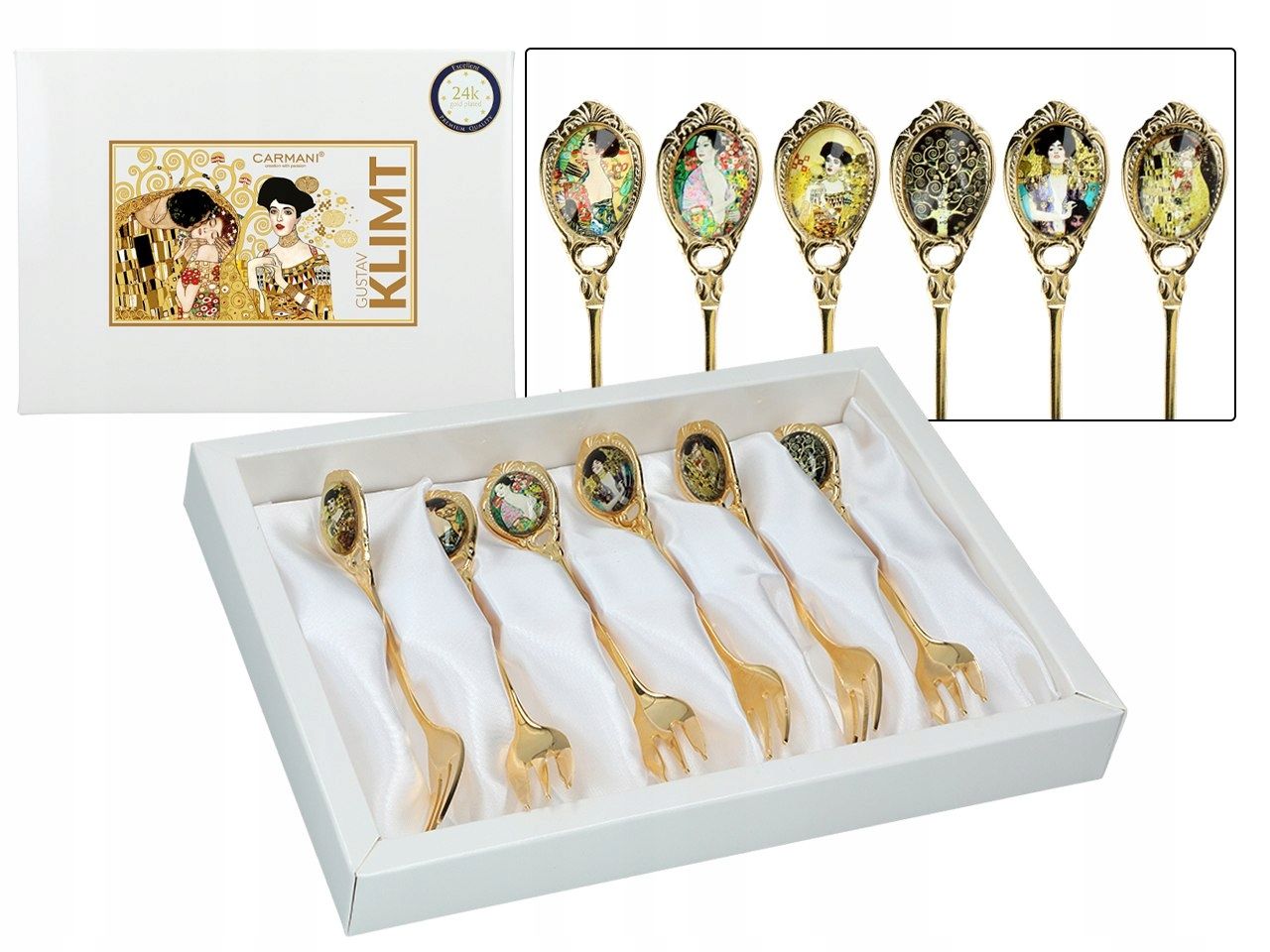  Set. 6 forks - g. klimt, mix (carmani)