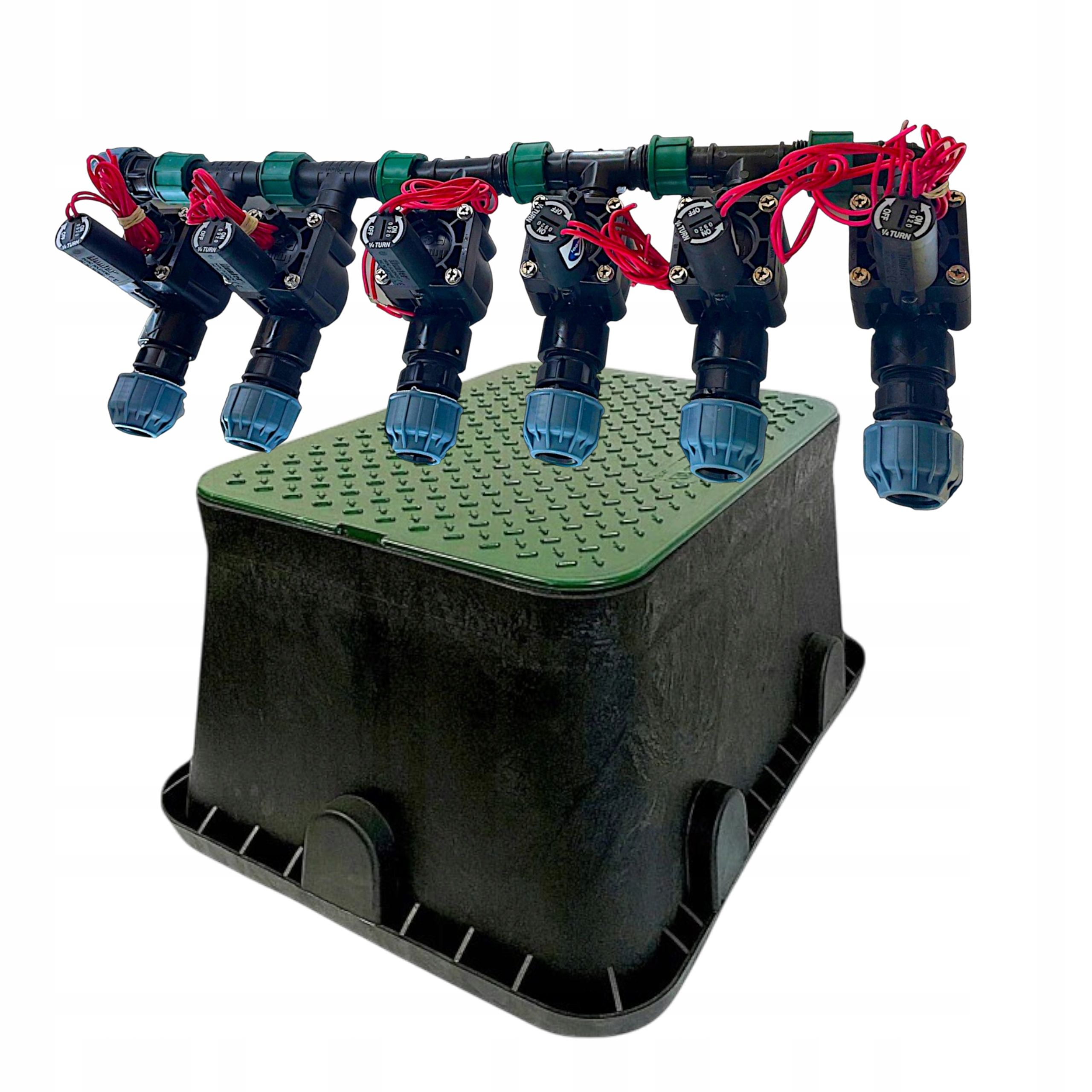  Set automatic irrigation garden 4 sections 12 sprinklers + box