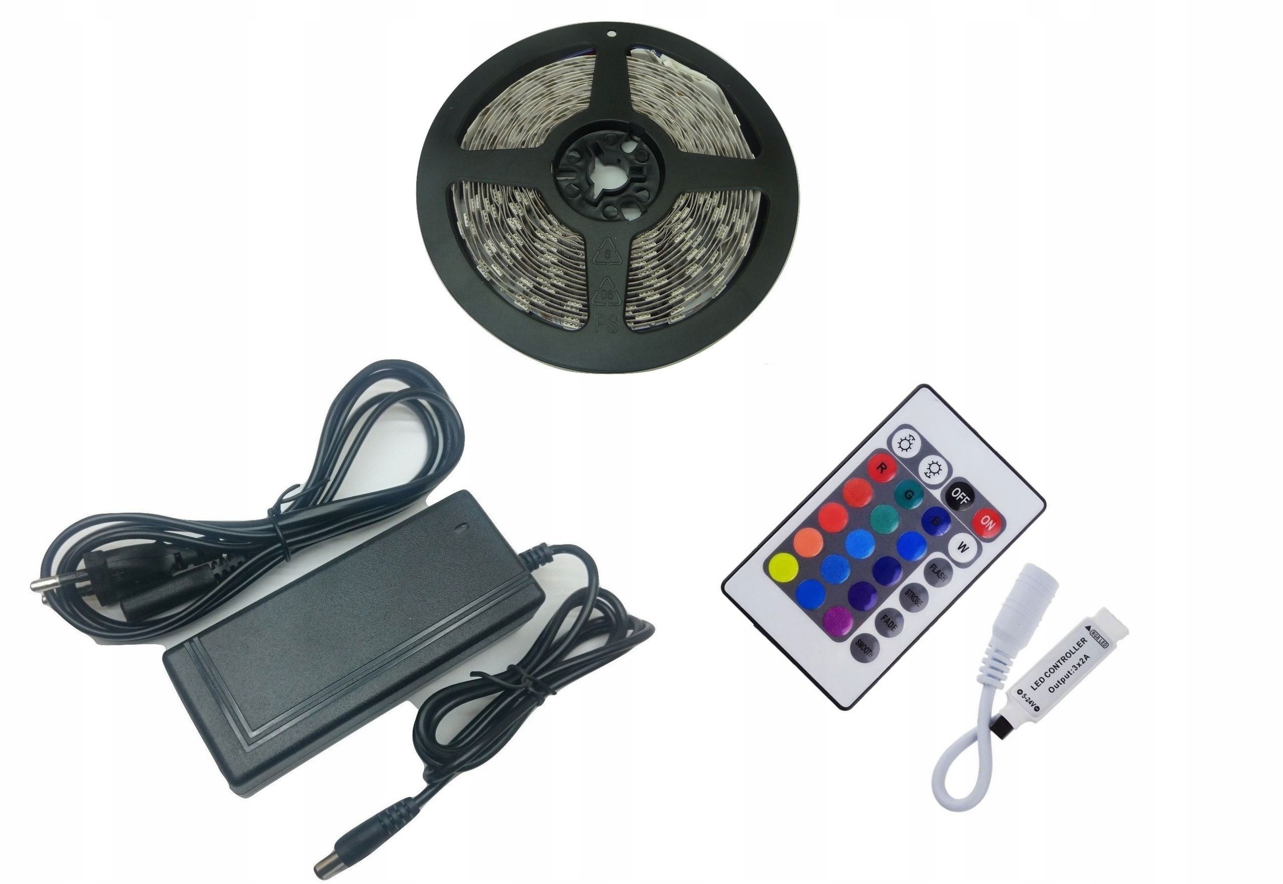  Soubor rgb pásek 5050 900 led 15m ster radio + zas