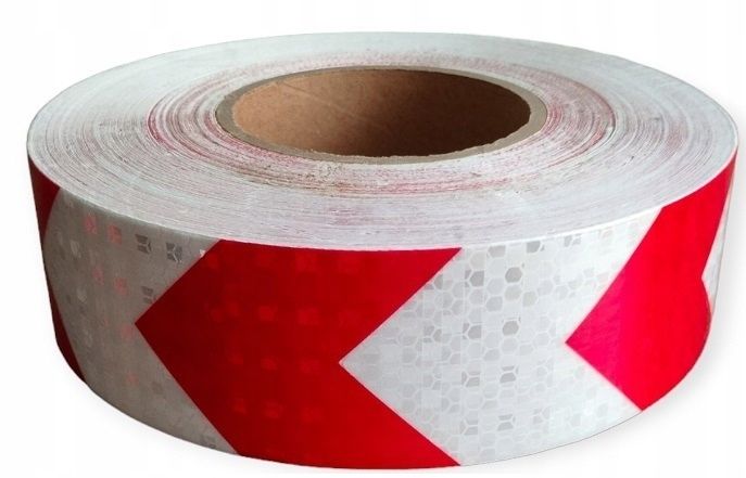 Reflective tape mikropryzmatycza red color warning warning 100mm 5m