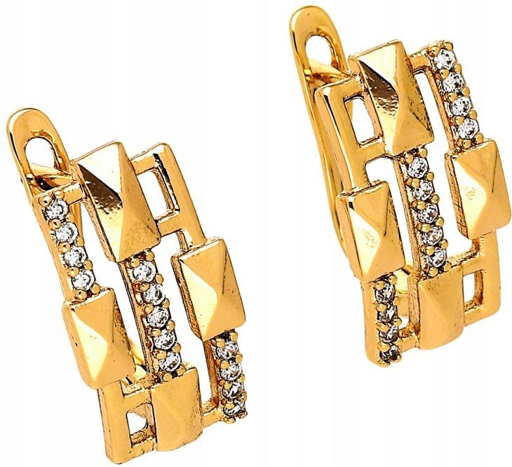  Náušnice ženský chirurgická oceľ nehrdzavejúci lekársky zlato 18k 1,7cm\0,8mm