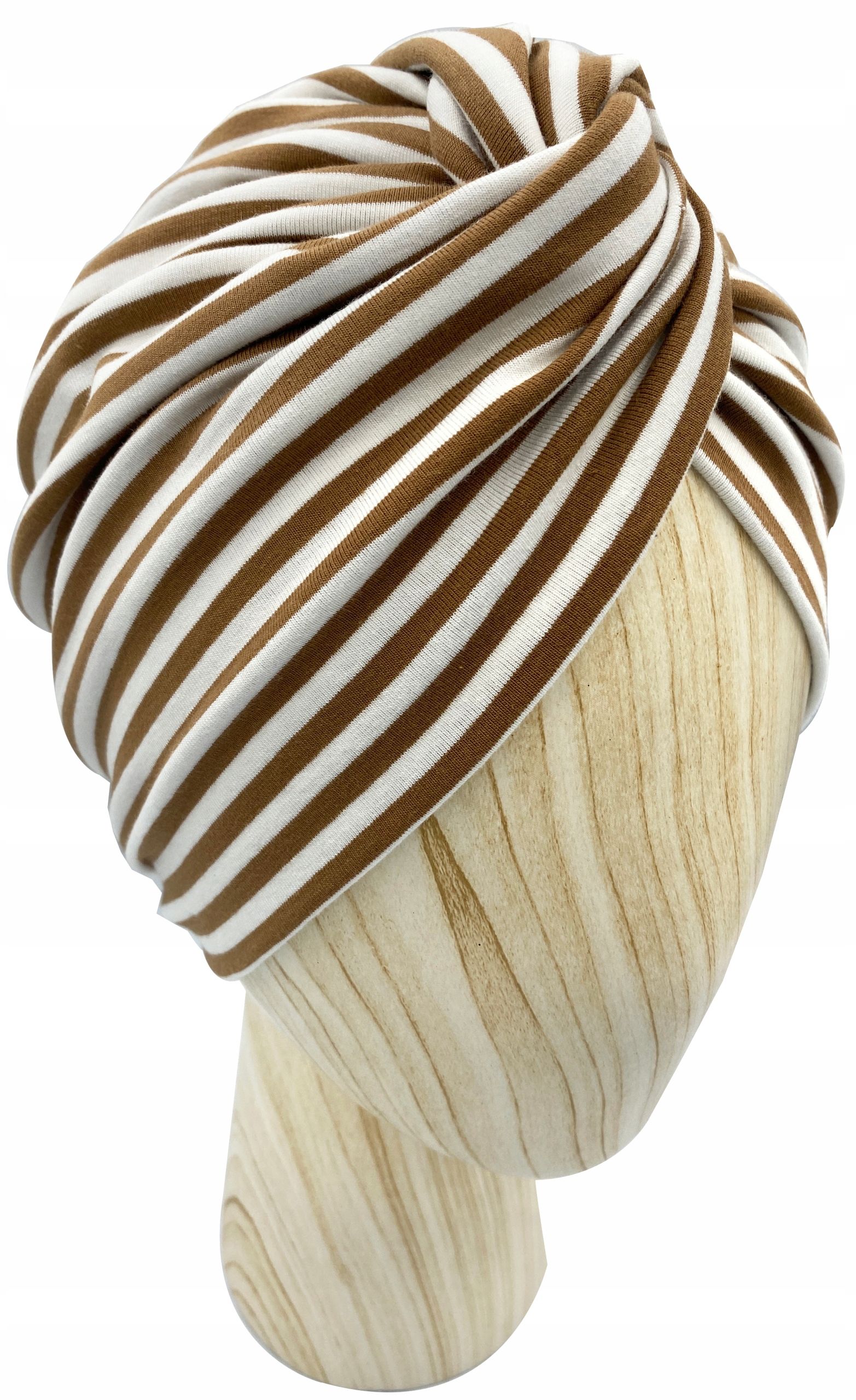  Mütze turban twist jersey baumwolle green lines onkologie
