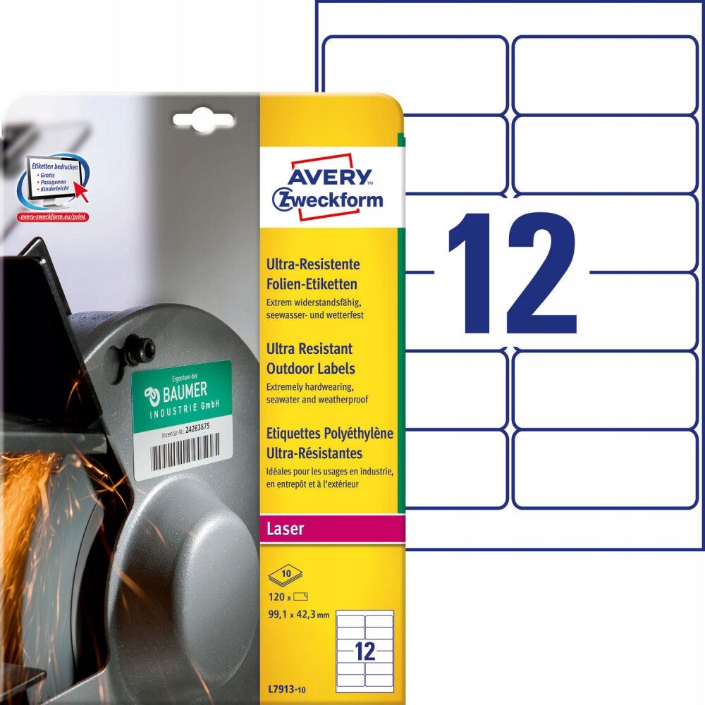  Etiketės avery zweckform 105-74mm 100 lapų x4
