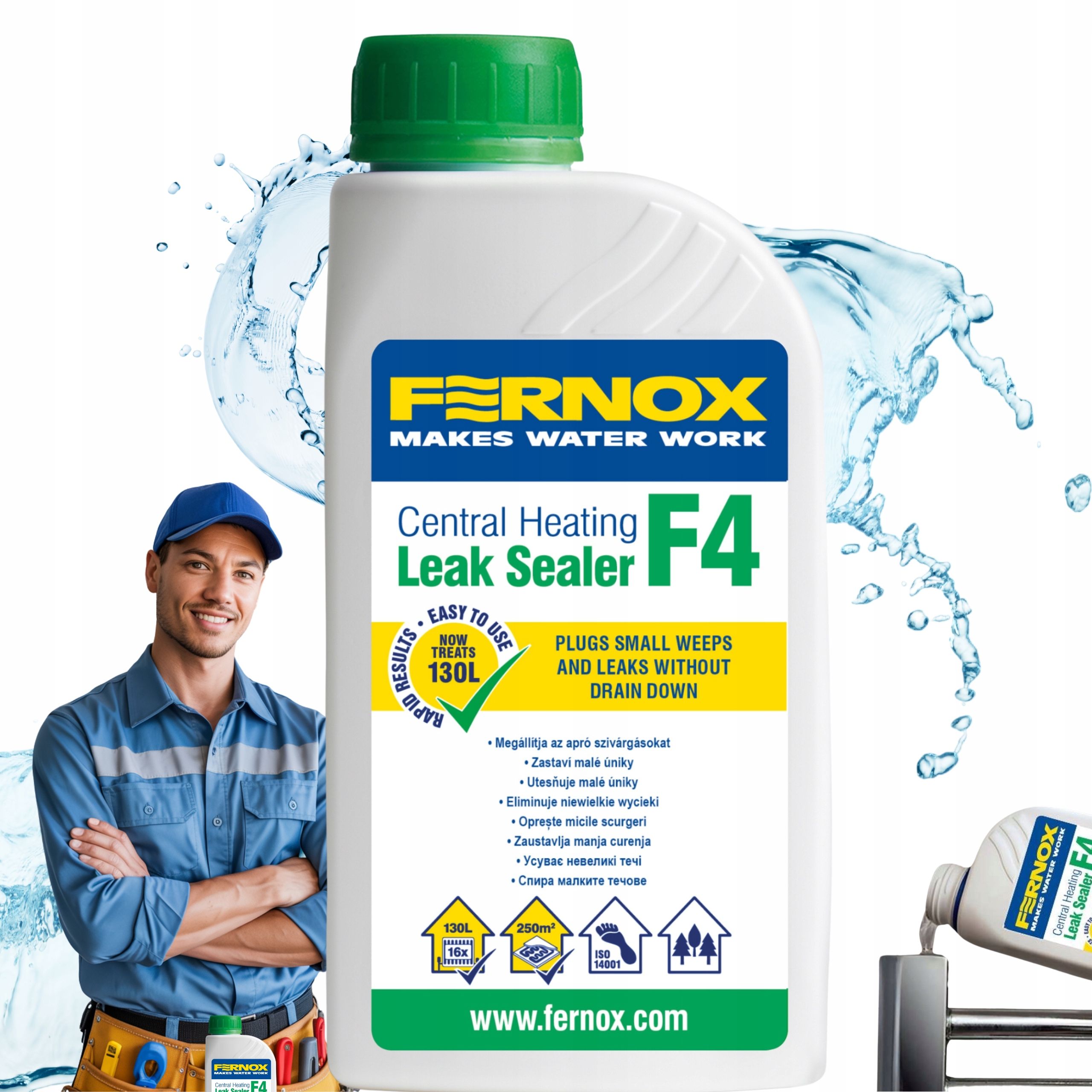  Fernox f4 leak sealer tmel inštalácie vykurovanie 500ml
