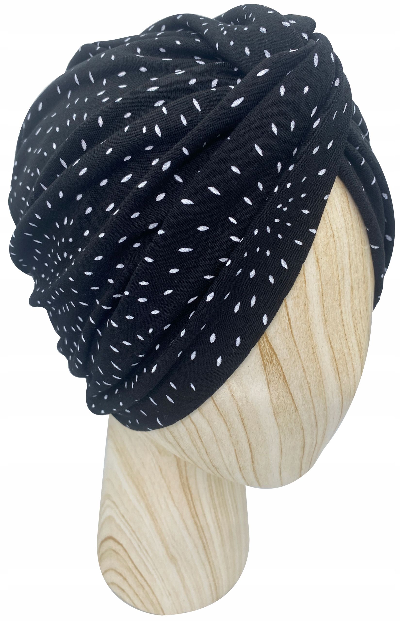  Mütze turban twist jersey baumwolle green lines onkologie
