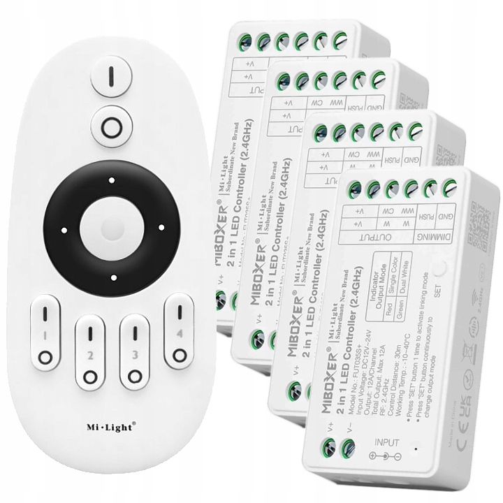  Valdymo pultelis 4 zonos fut007 valdikliui led miboxer fut035s+ arba fut035w+