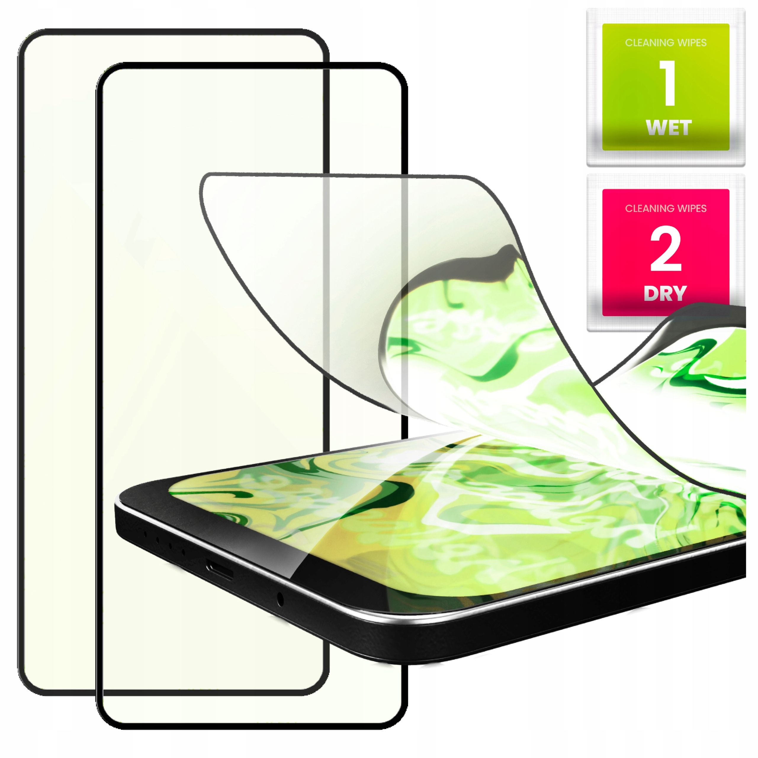  2 pcs. tempered glass - oppo reno 4 f / reno 4 lite / reno 4 se (full, 5d)