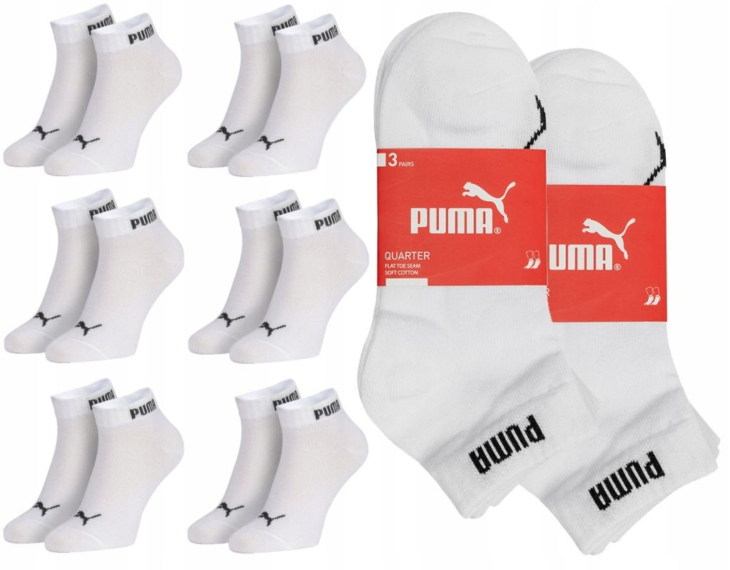  Puma kojinės virš kauliuko baltas 3 vnt. 43-46
