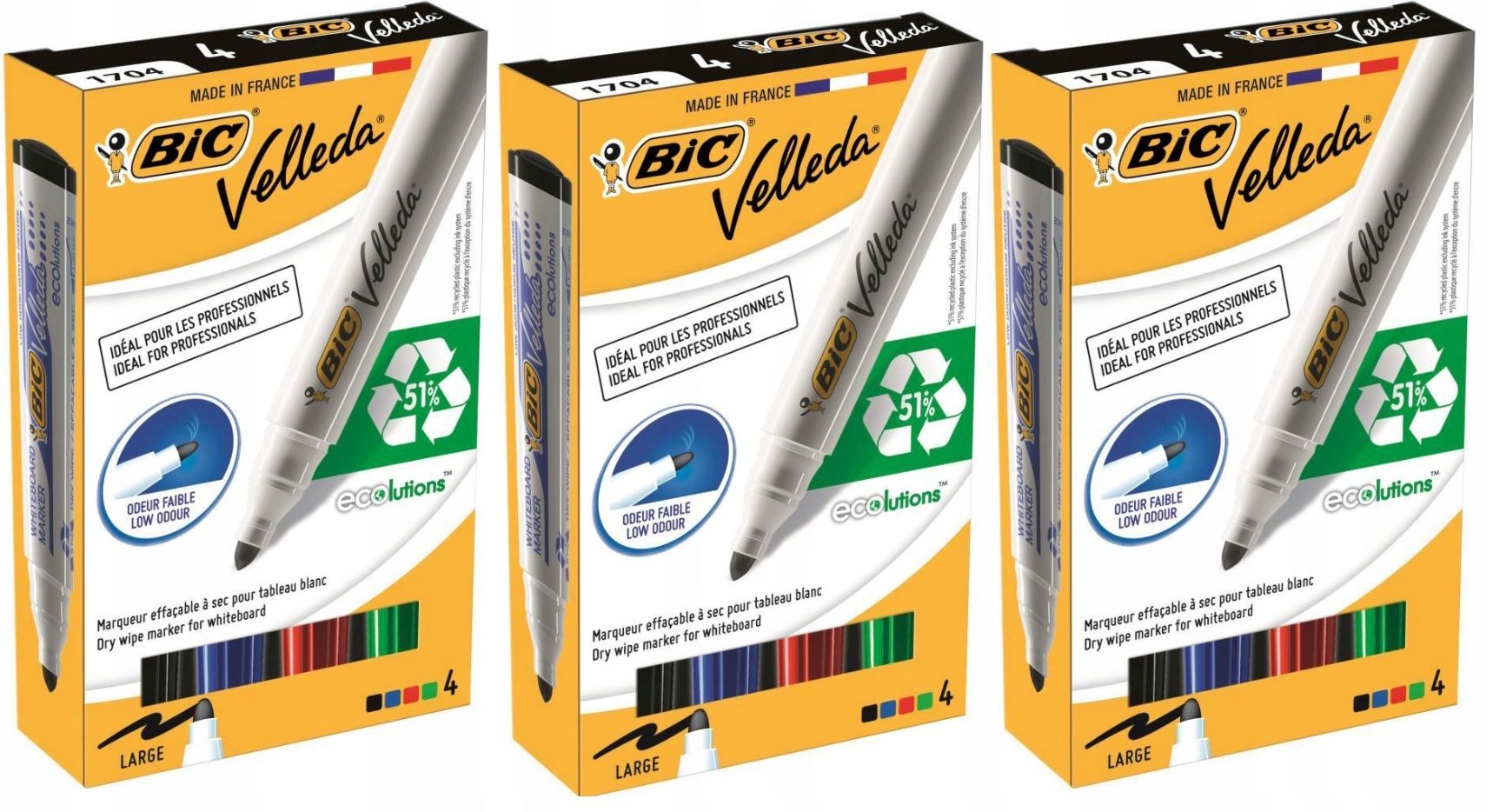 Bic marker na chemické čistenie dosiek 4 farby x2