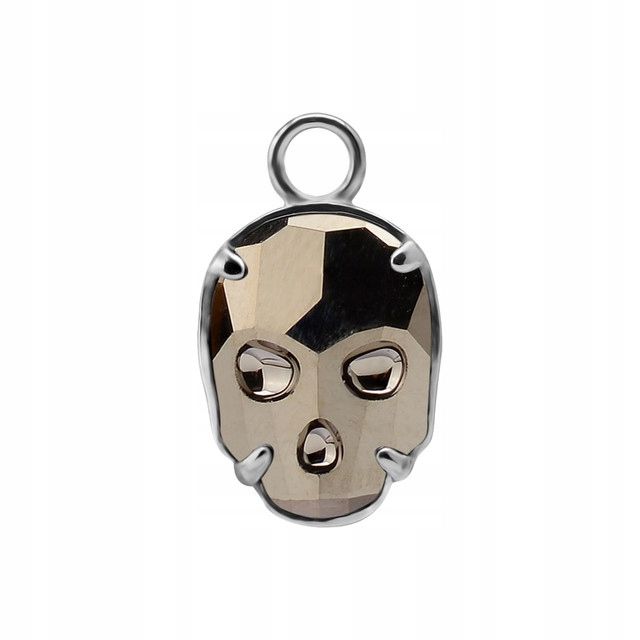  Charms - mėlynas kaukolė - premium crystal