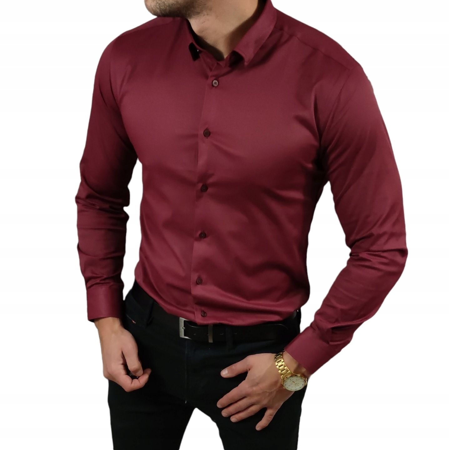  Elegantne särk meessoost äri sinine indigo slim kooskõlastatud m-39/40