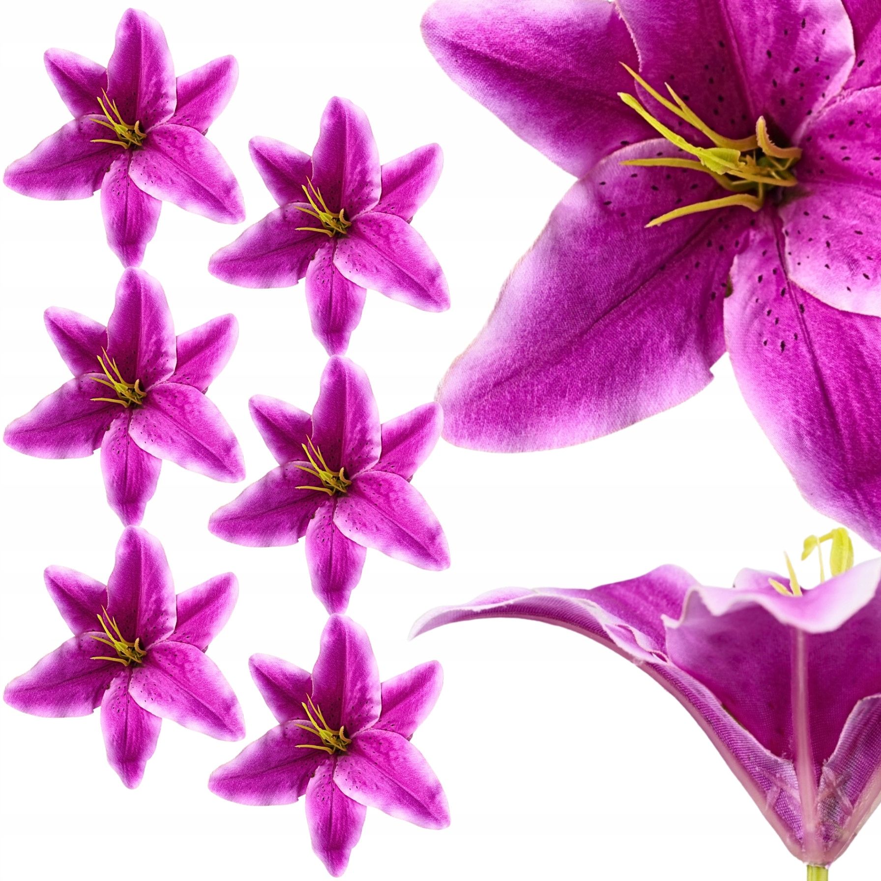  Dirbtiniai lelijos dirbtinės gėlės šakelė su liliami į vainikams puokščių 50cm