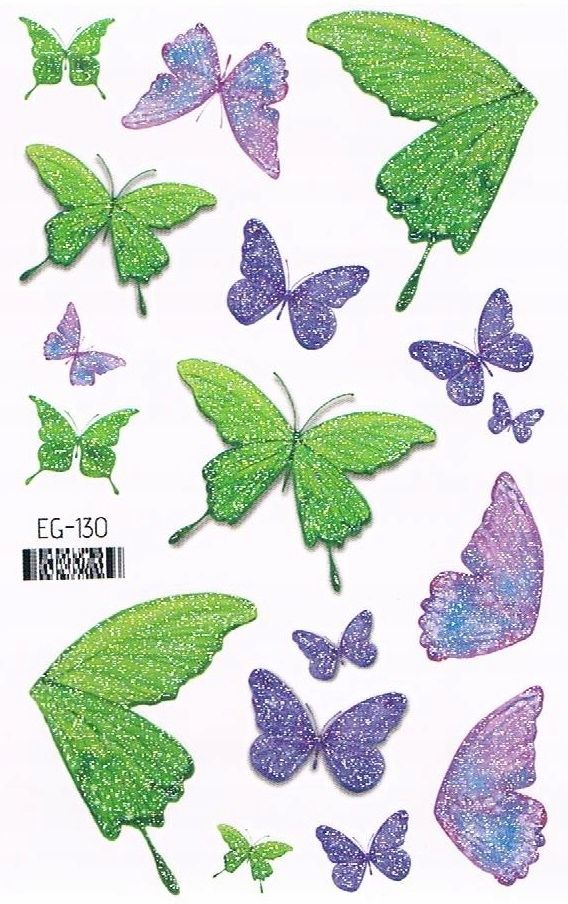  Washable tattoo shiny for children fish fish marine
