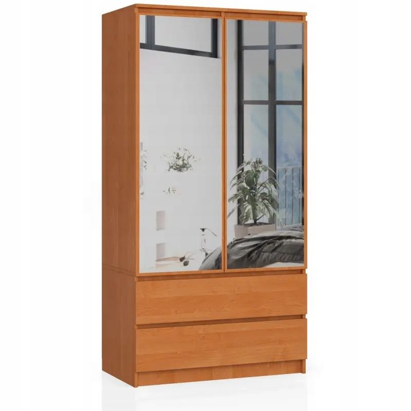  Kleiderschrank für ein kind weiß mit spiegel 4 regale 90 cm