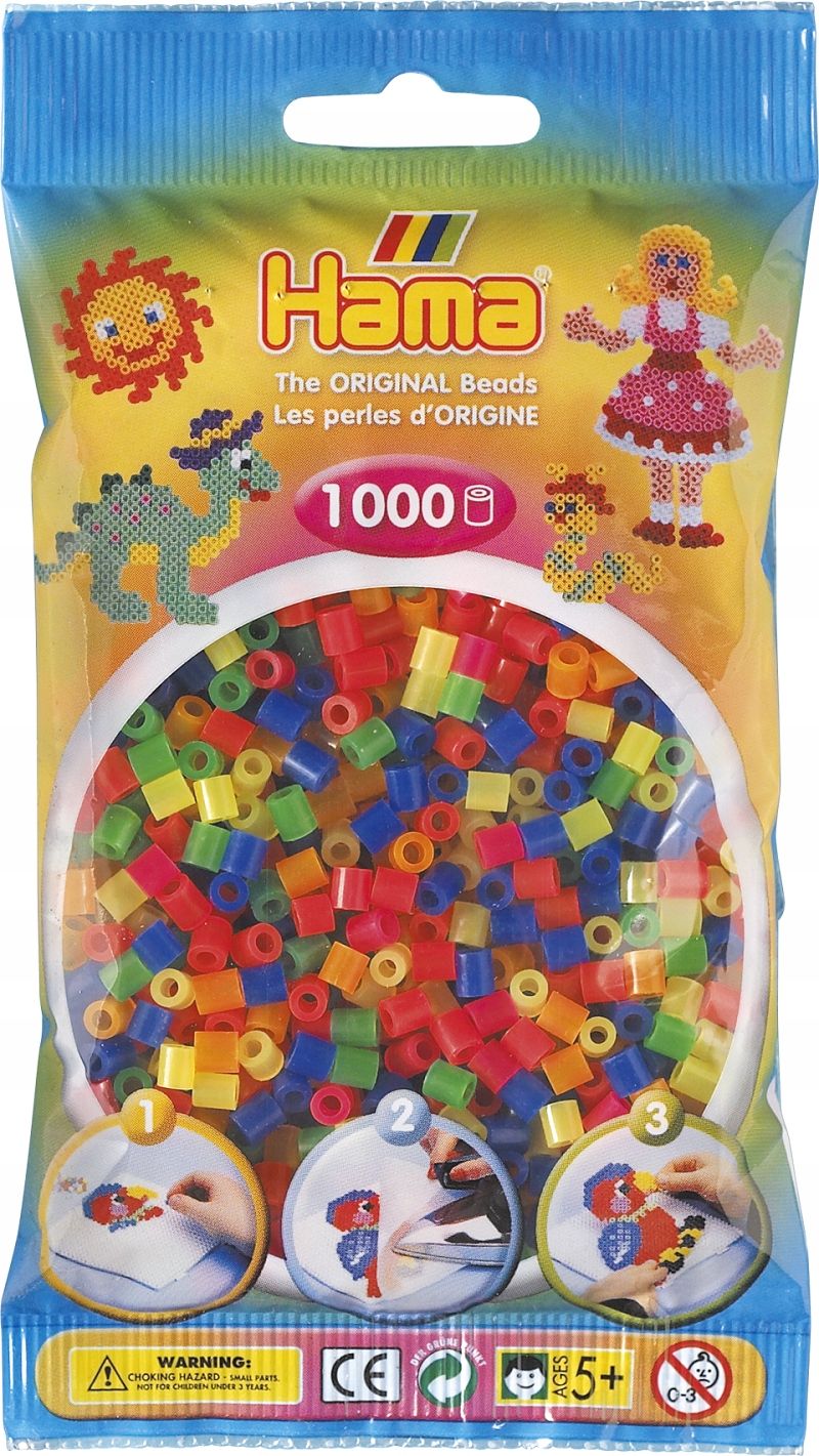  Hama 207-103 - svetlo žltý - 1000 korálky midi - krk
