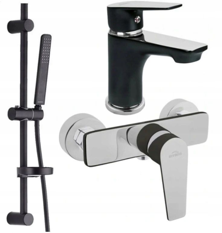  Duschset polka duscharmatur waschbecken