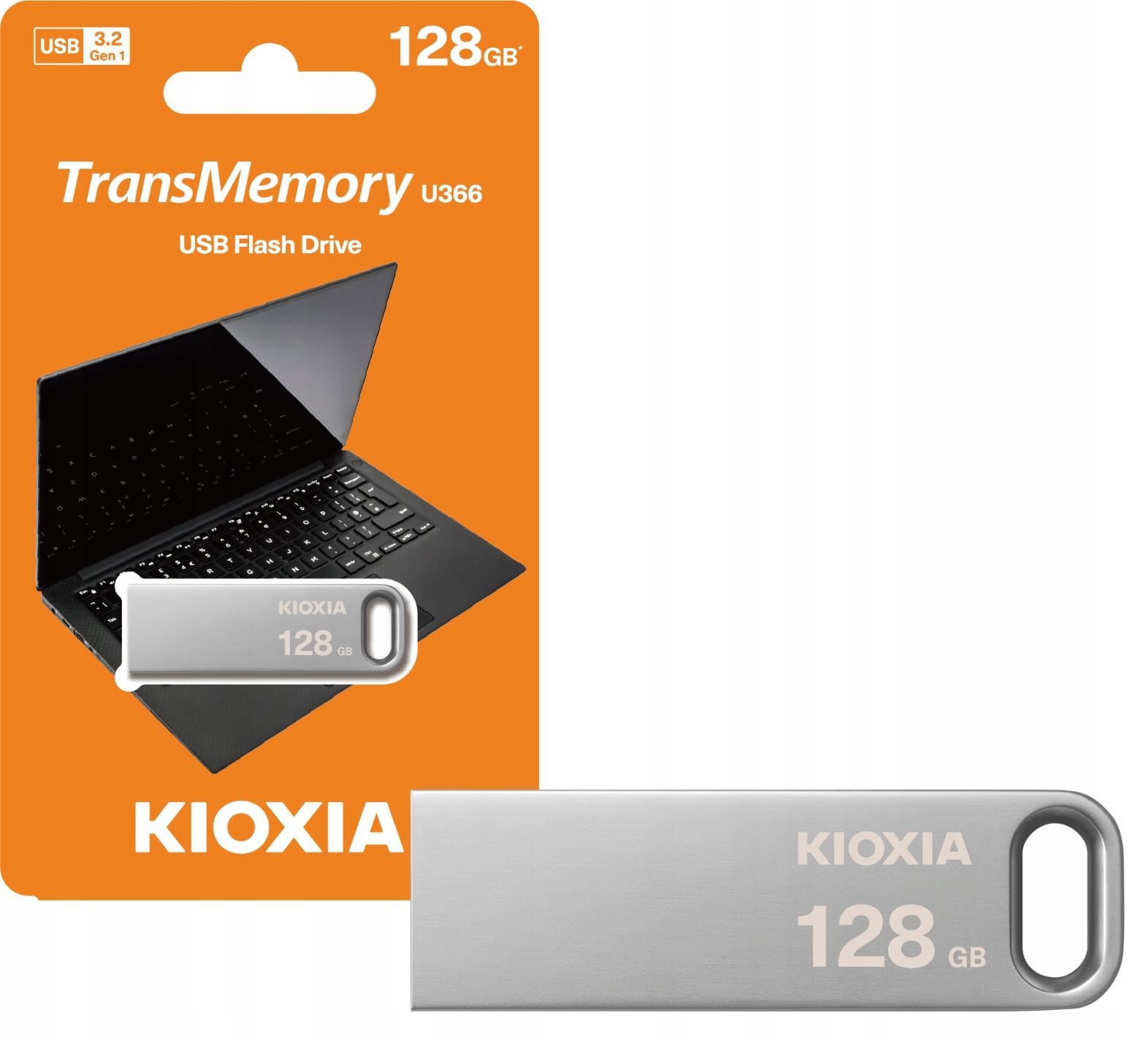  Pendrive kioxia 64gb usb 3.2 biwako u366 silver