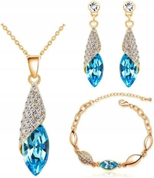  Goldschmuckset für hochzeiten gelb herz vergoldet mit weiß herzen