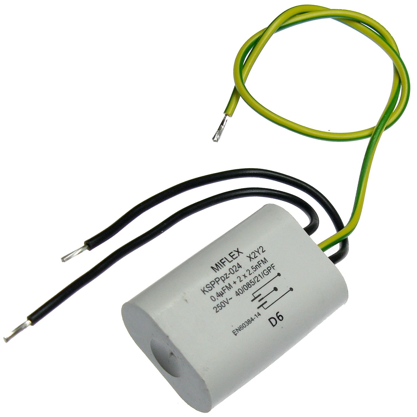 Capacitor filtering 0,4uf 2x2,5nf 250v filter kspppzp-024 x2y2