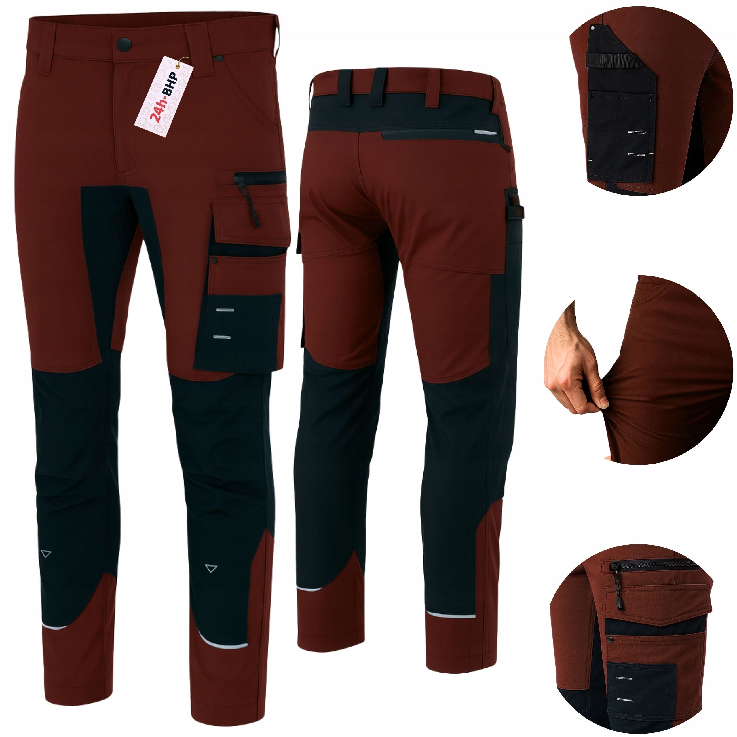  Elastinis vyriškos darbo kelnės ohs stretch tvirti apsauginiai spandex pilkas