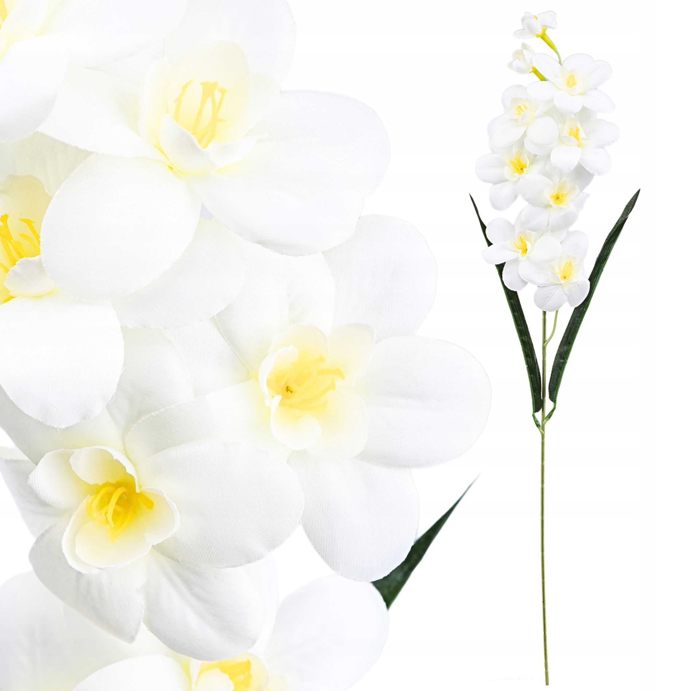 Mākslīgais zieds orhideja zars dekoratīvs rotājums florists pik 62cm