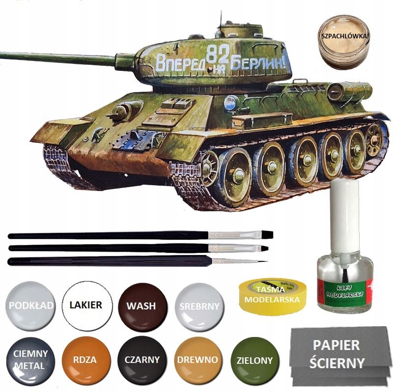  Modelis cisterna pantera tank panther type g + akrila krāsas modeļiem. aksesuāri