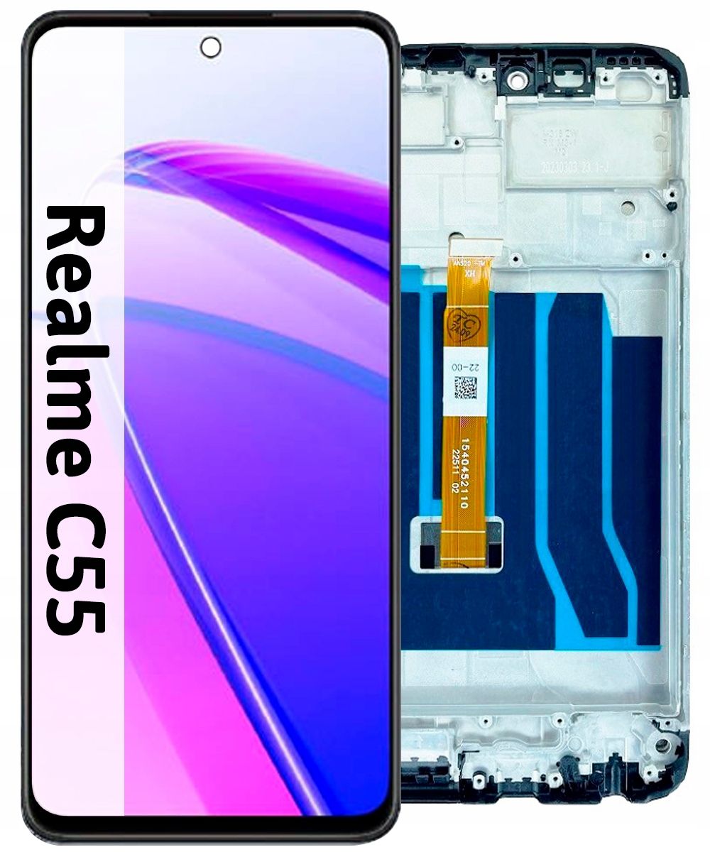  Lcd ekranas ekranas oppo realme c55 rmx3710 rėmelis