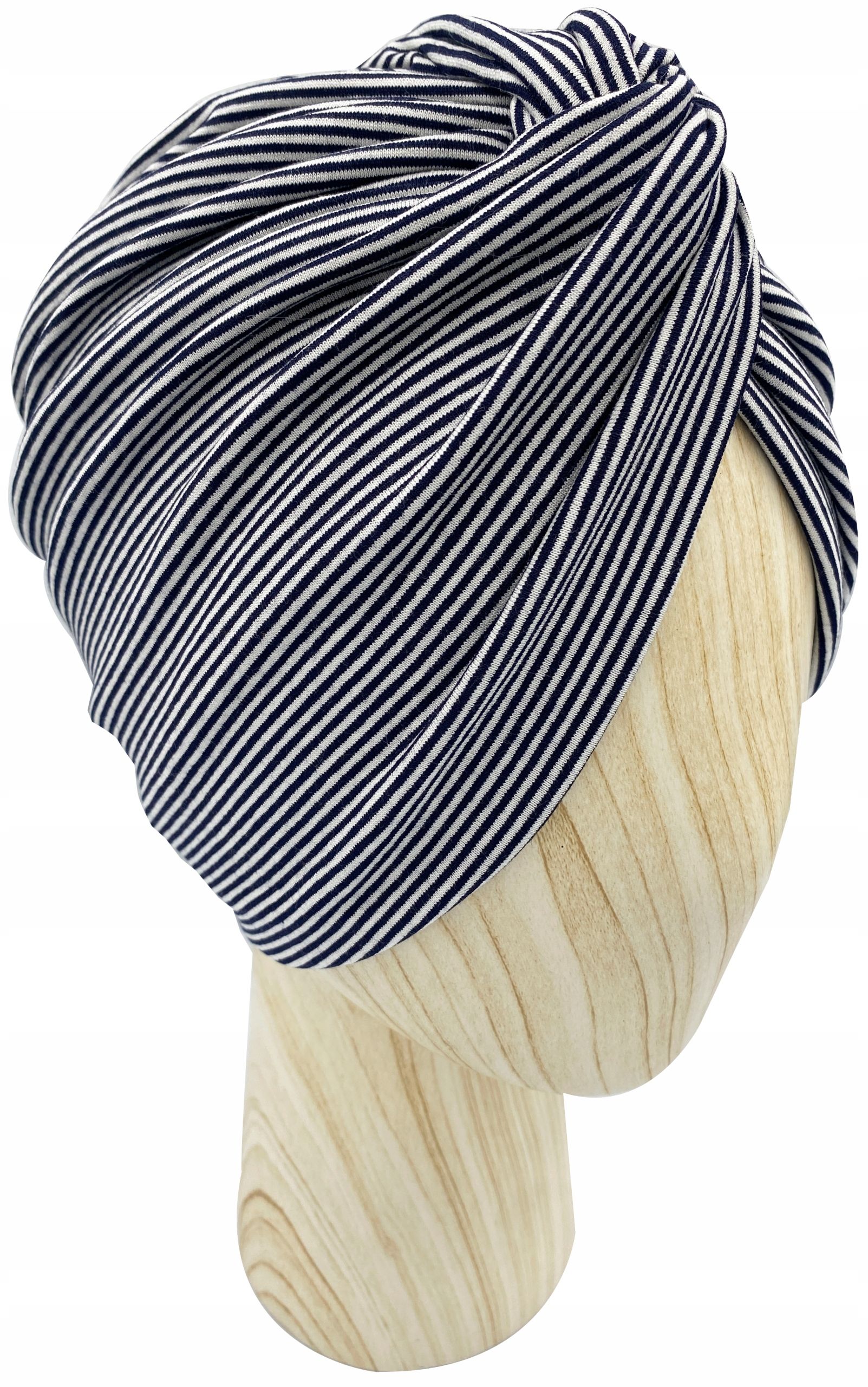  Mütze turban twist jersey baumwolle green lines onkologie
