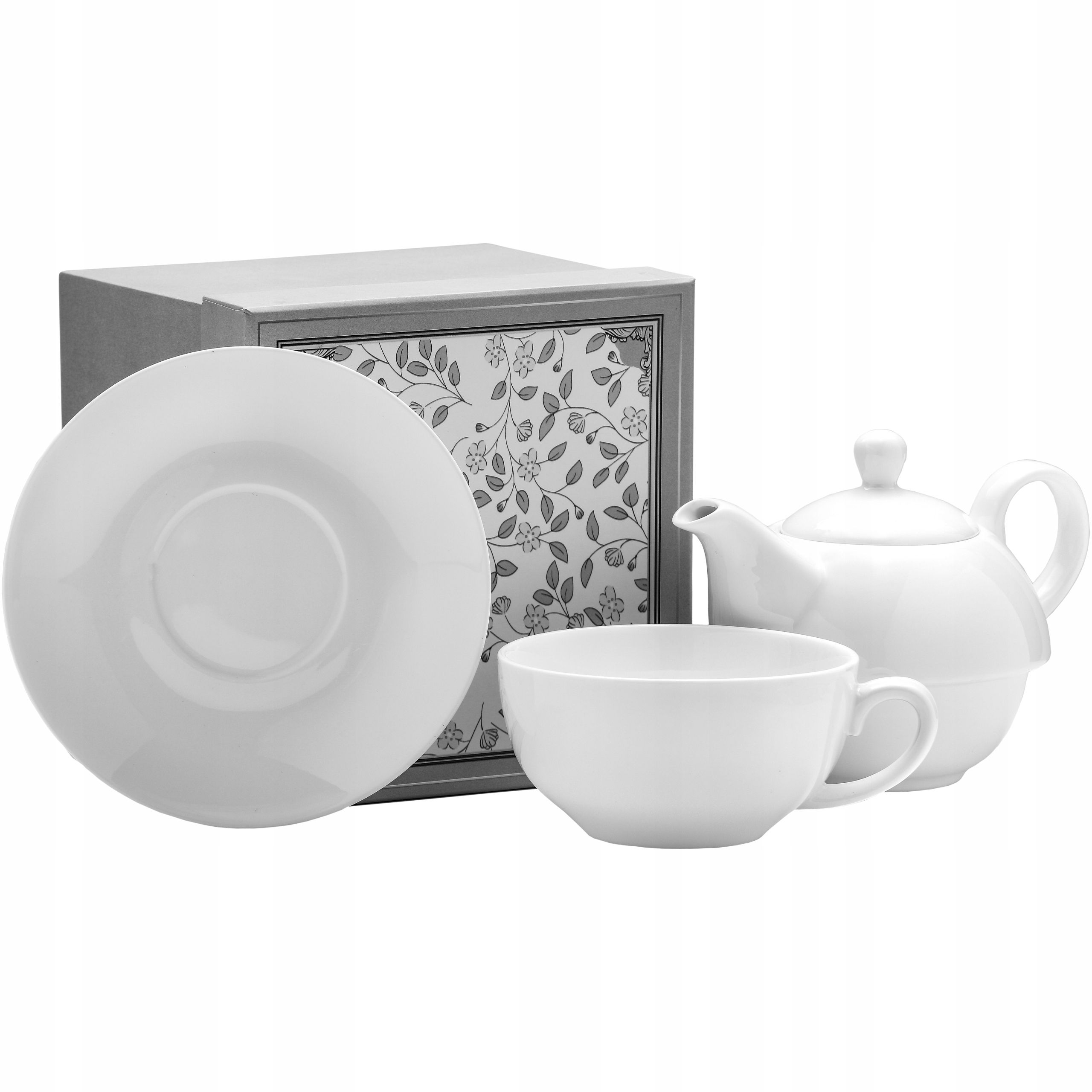  Soubor tea for one porcelán džbán 450 ml s šálkem 250 ml - květiny