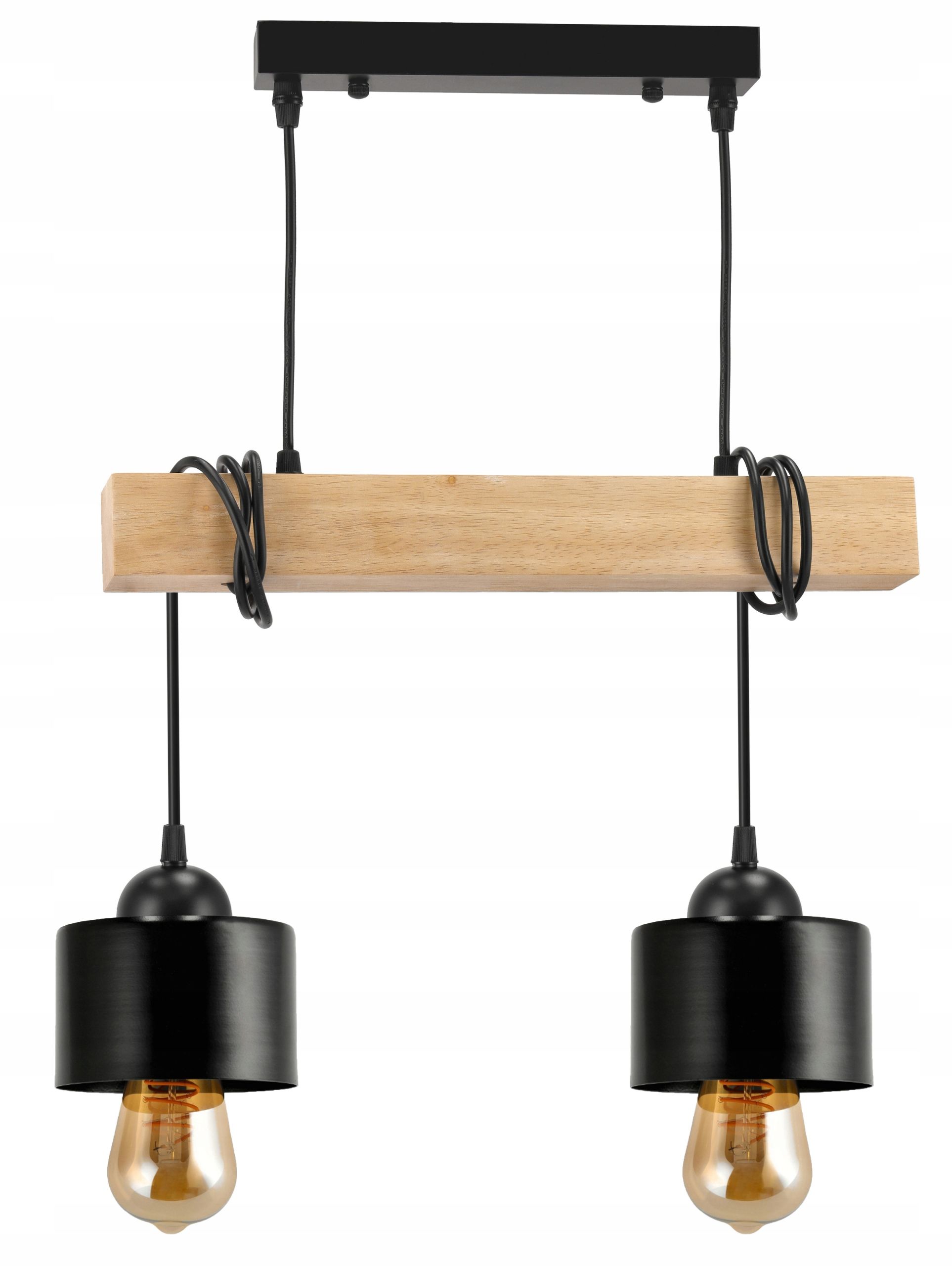  Stropné svietidlo visiace led drevený biala 3xe27 lampa amber jantár