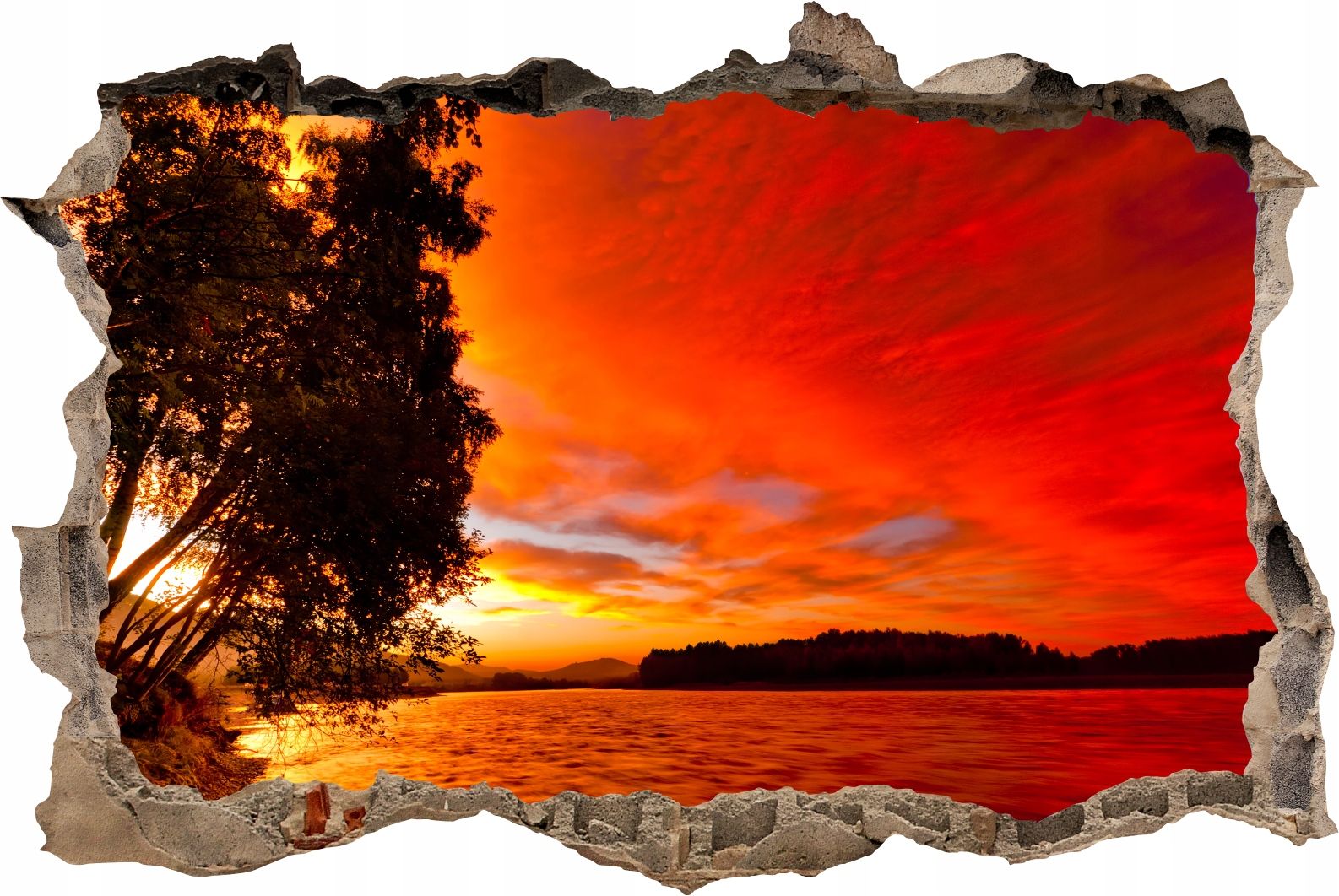  Fototapeedid auk 3d seinakleebis wodospady potok mets loodus