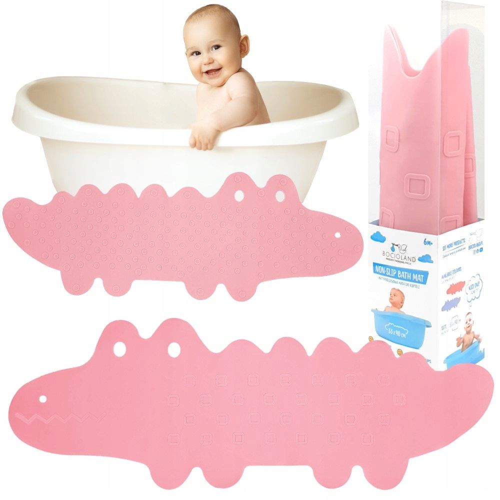  Non-slip mat bathrooms for children crocodile with suction cups