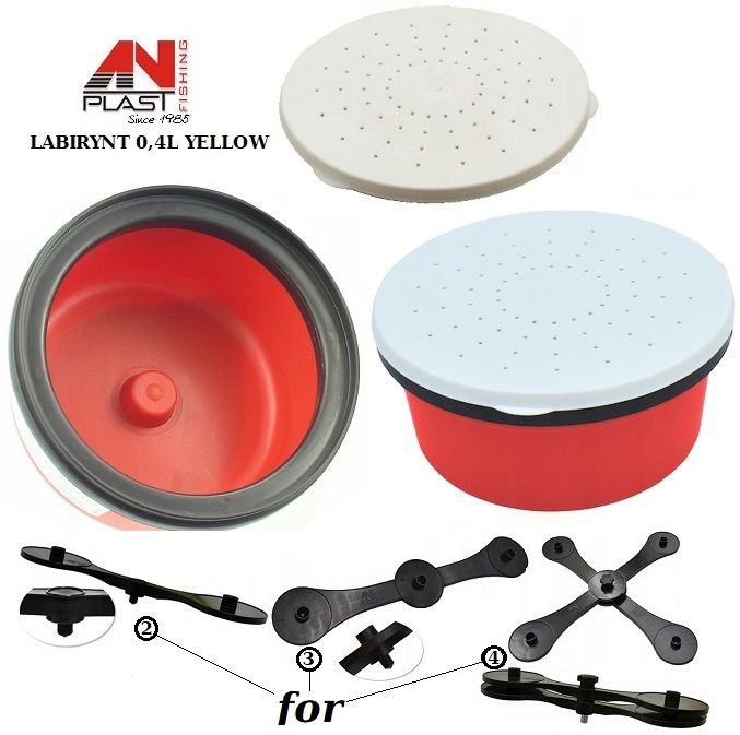  Krug von würmern labyrinth 0,4l mit griff für die basis anplast worm box b