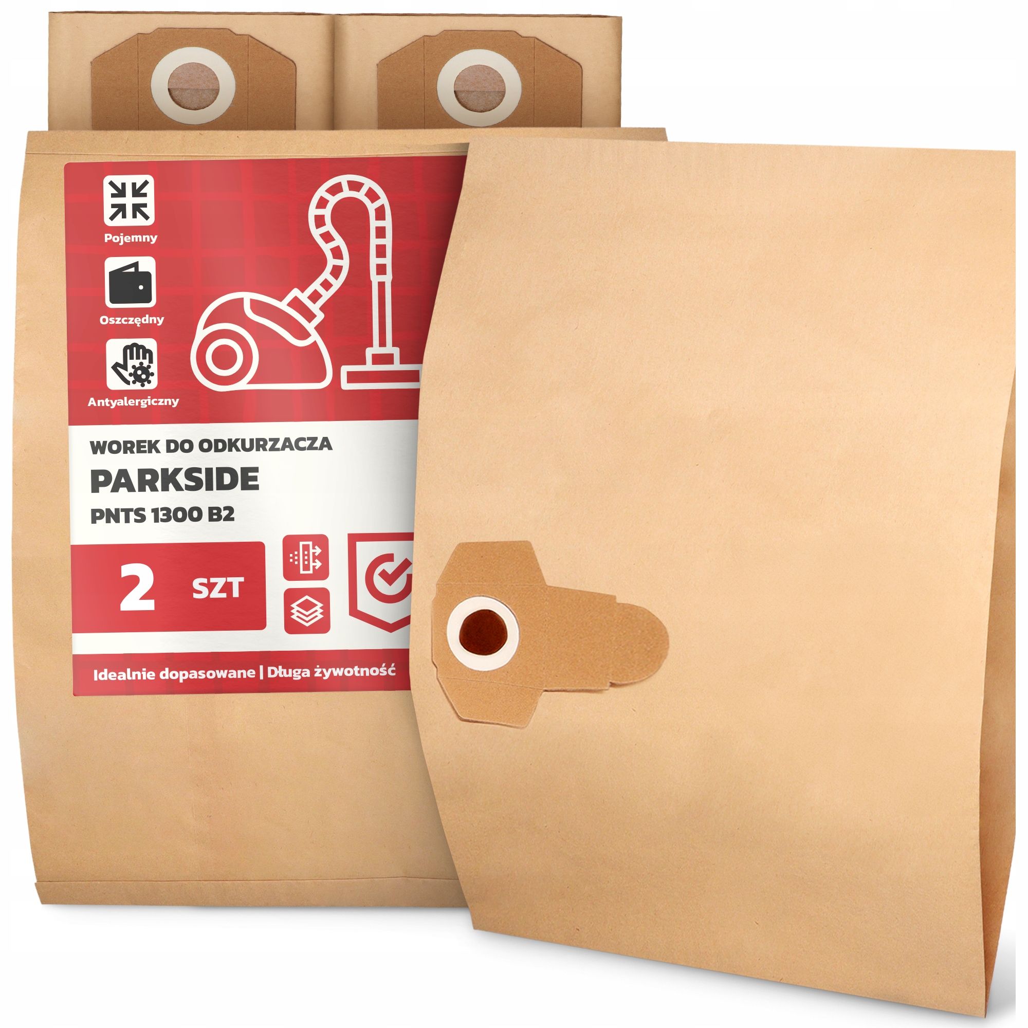  2x bag for a vacuum cleaner parkside pnts 1300 b2 paper big bag bags 2a