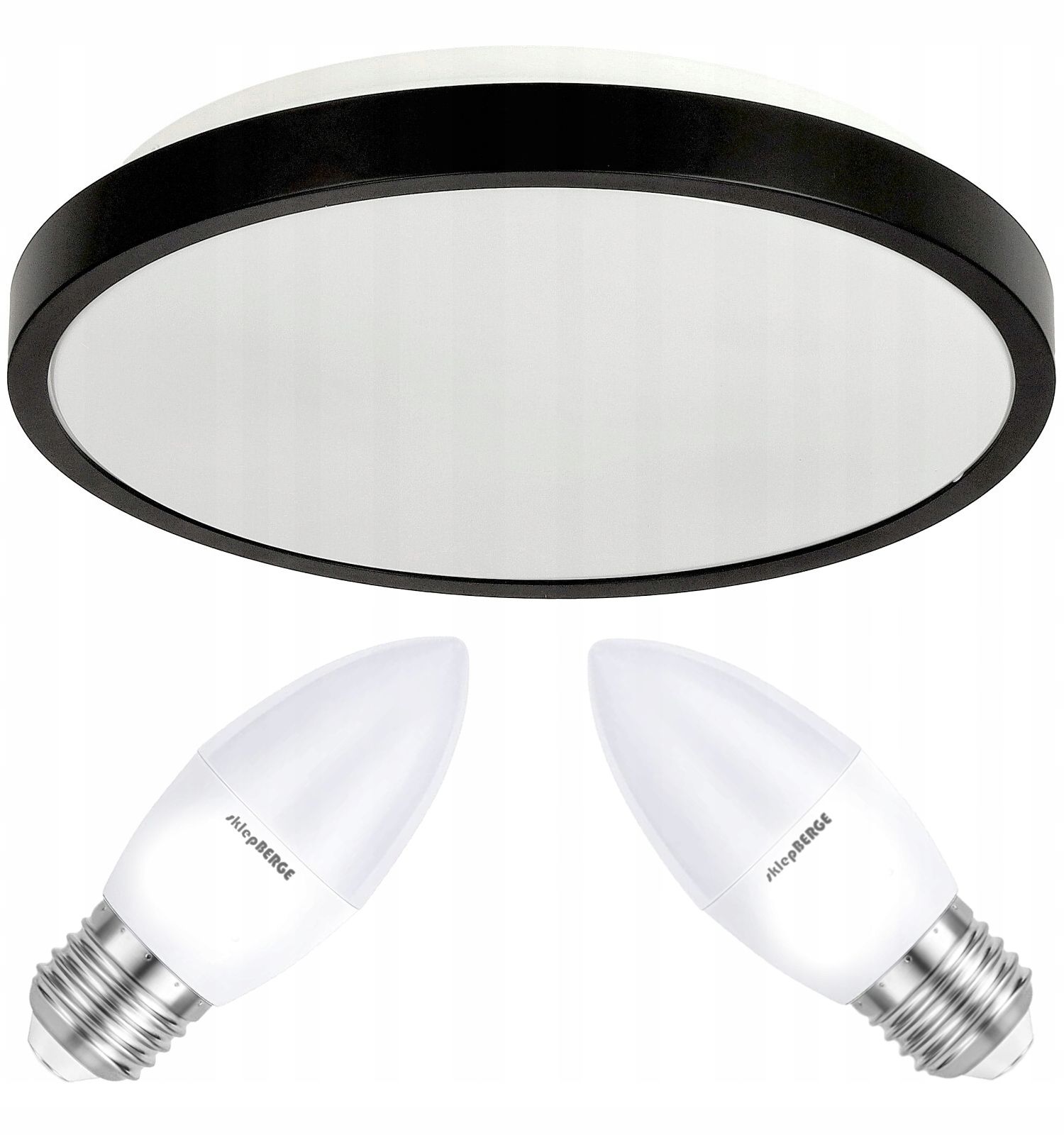  Griestu lampas plafons supraventrikulāra apaļa led spuldzēm 2 x e27 sudrabs uz spuldzes