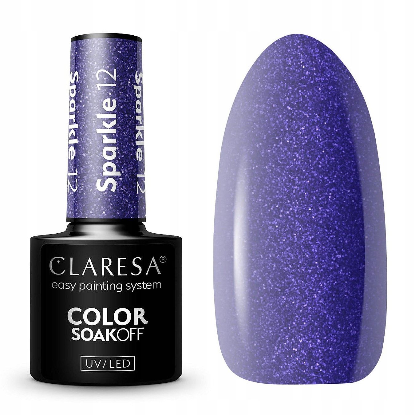  Claresa hübriid küünelakk burgundia glitter pink 554
