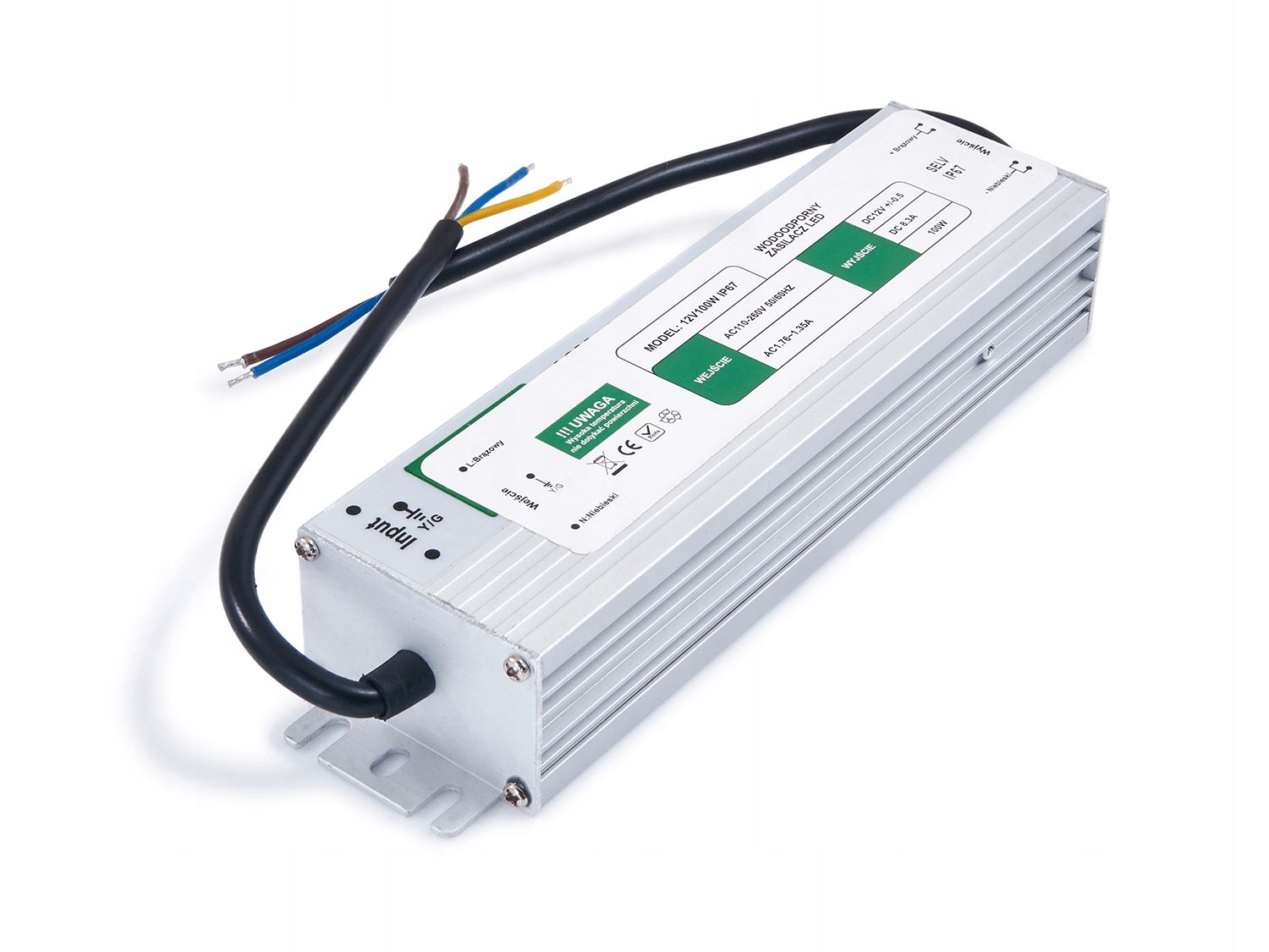  Maitinimo šaltinis 12v 120w 10a ip20 slim led juostoms, cctv