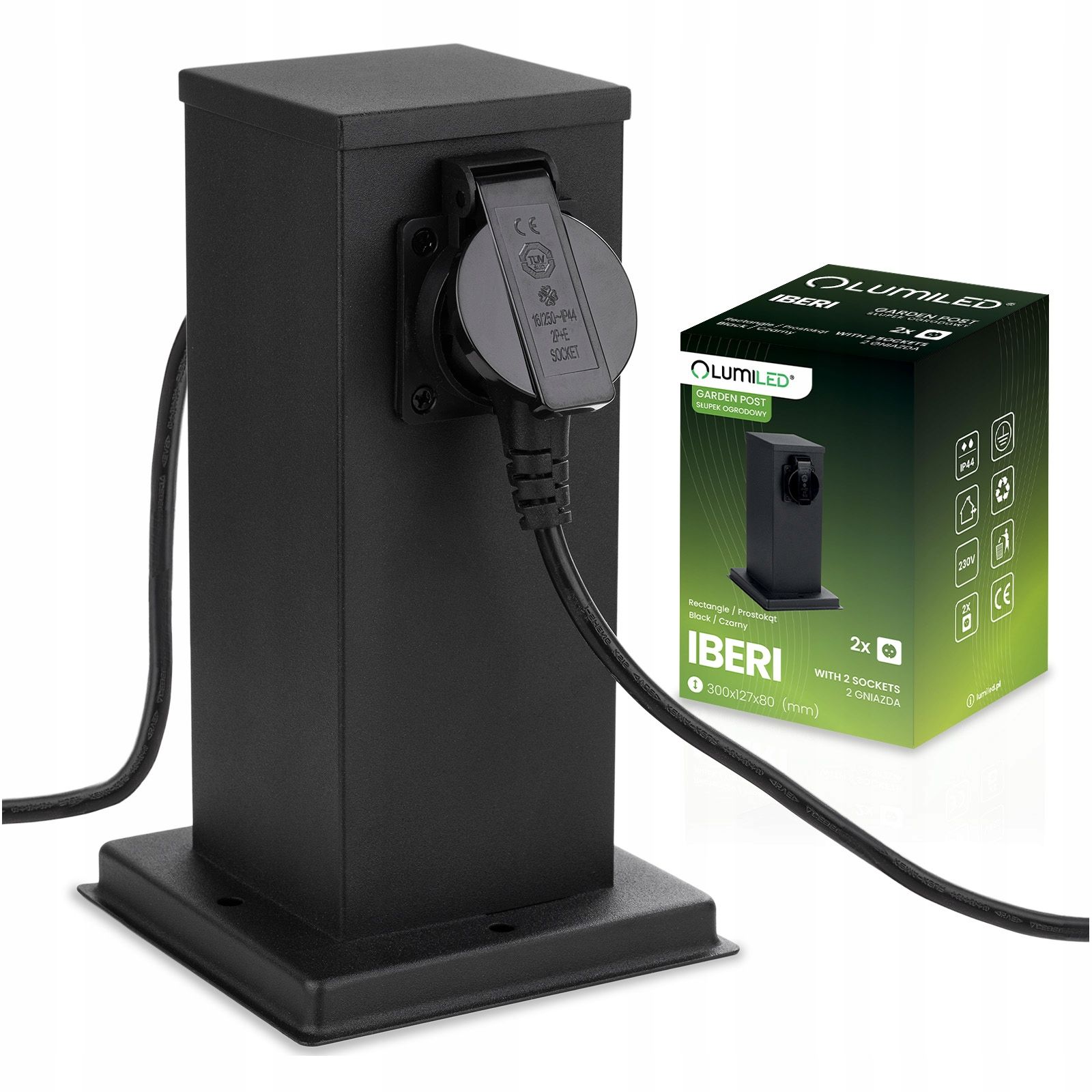  Led-lampe garten äußerlich im bau 80 cm 10w 700lm spalte 4000k schwarz