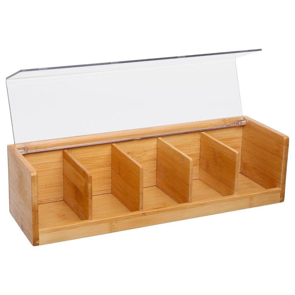  Virtuves piederumu organizators bambuss kabinetam uz galda virsmas