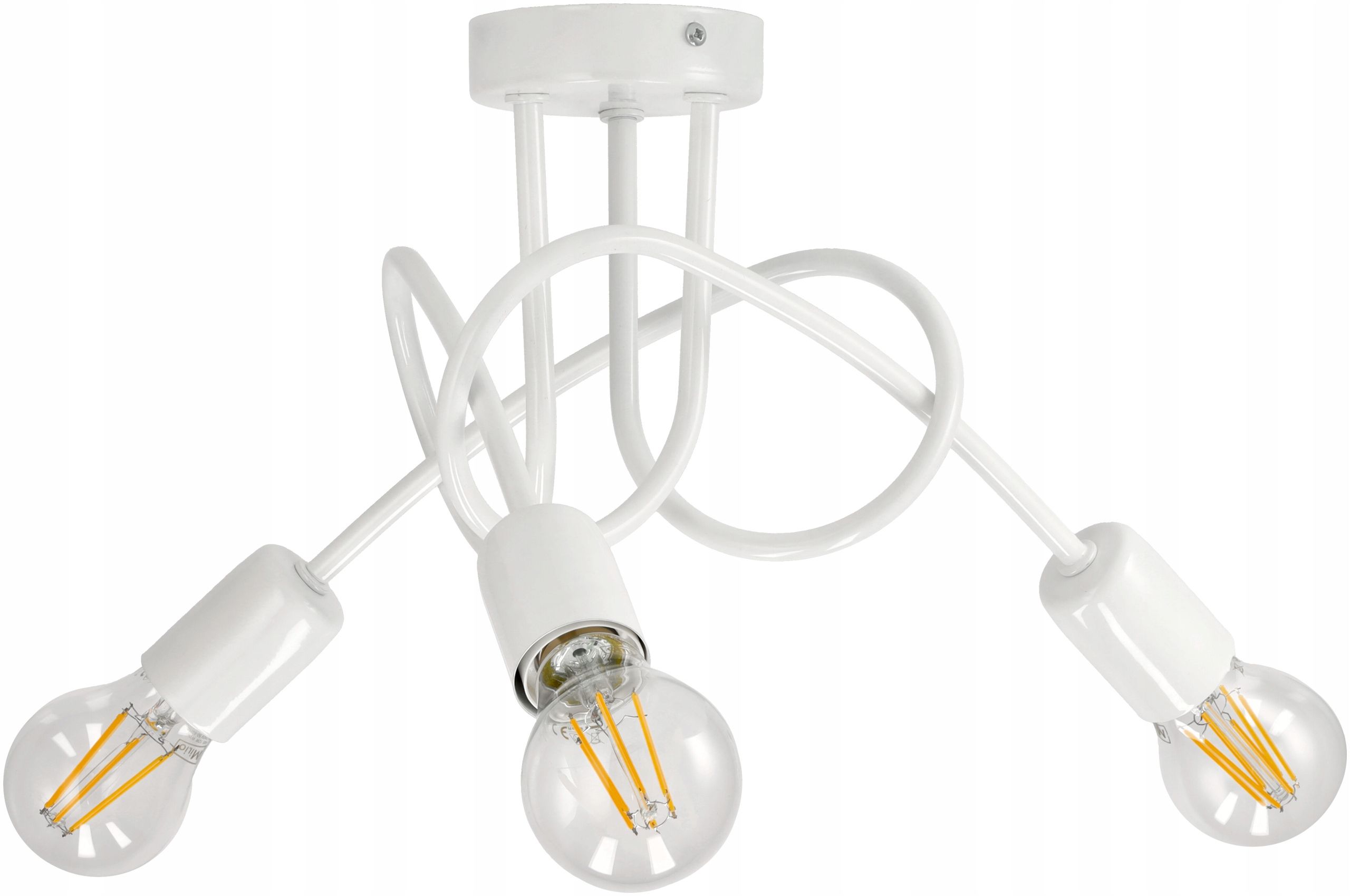  Pendant ceiling light zawijana loft style 2xe27 white for the living room kitchens