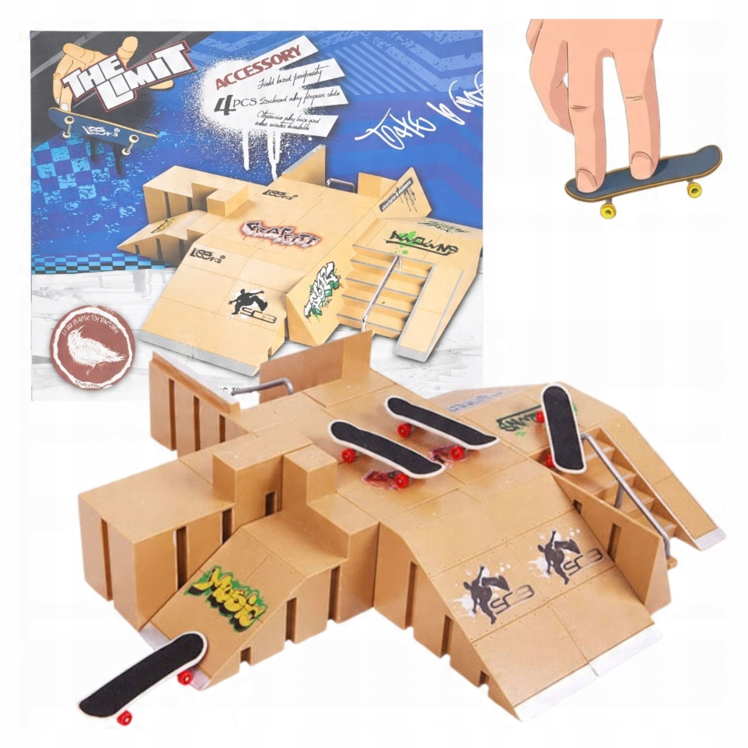  Množina fingerboard veľký skateboardový park pre deti skateboard + bicykel fb-09-c
