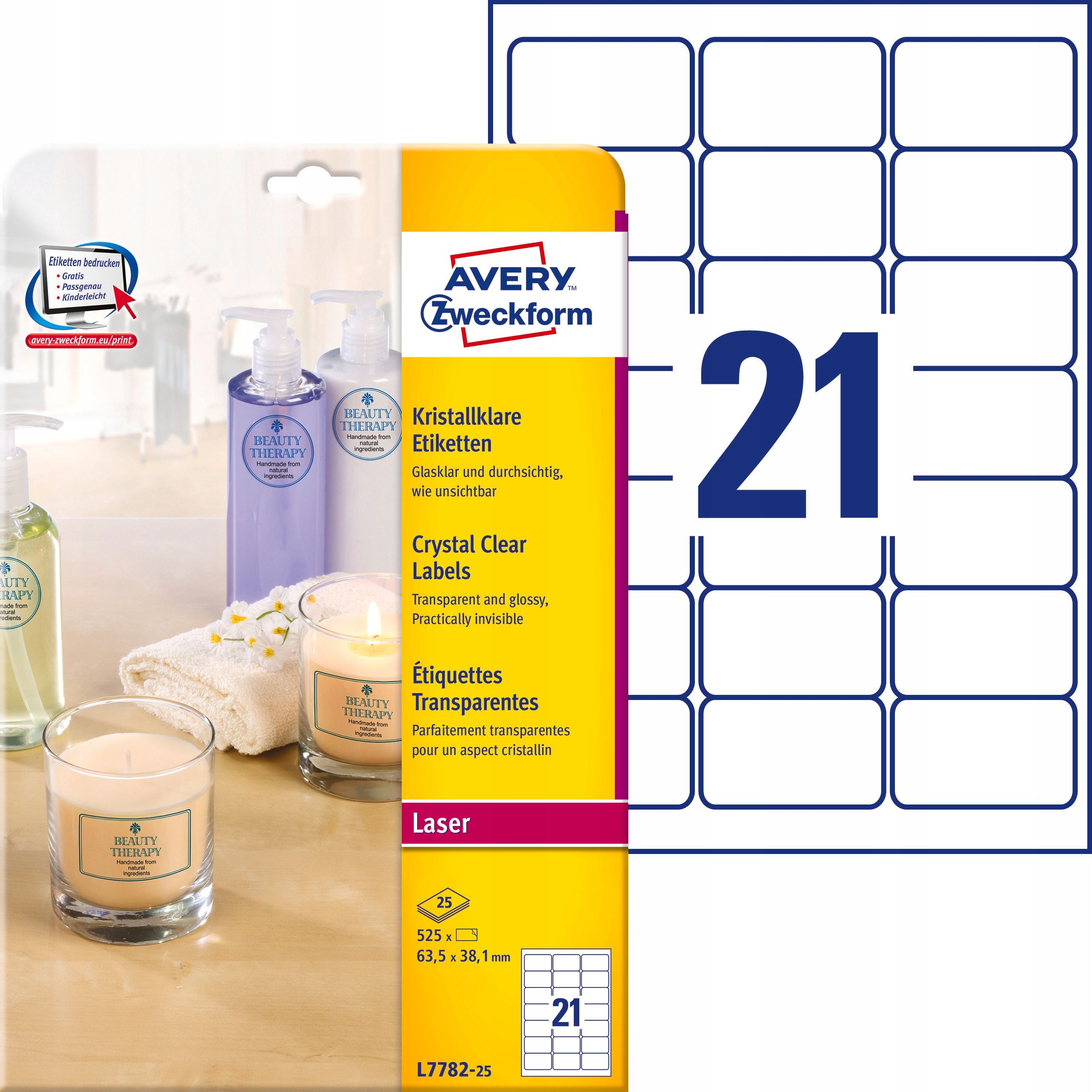  Avery etiketės nominali sidabras 25,4x10mm 6008