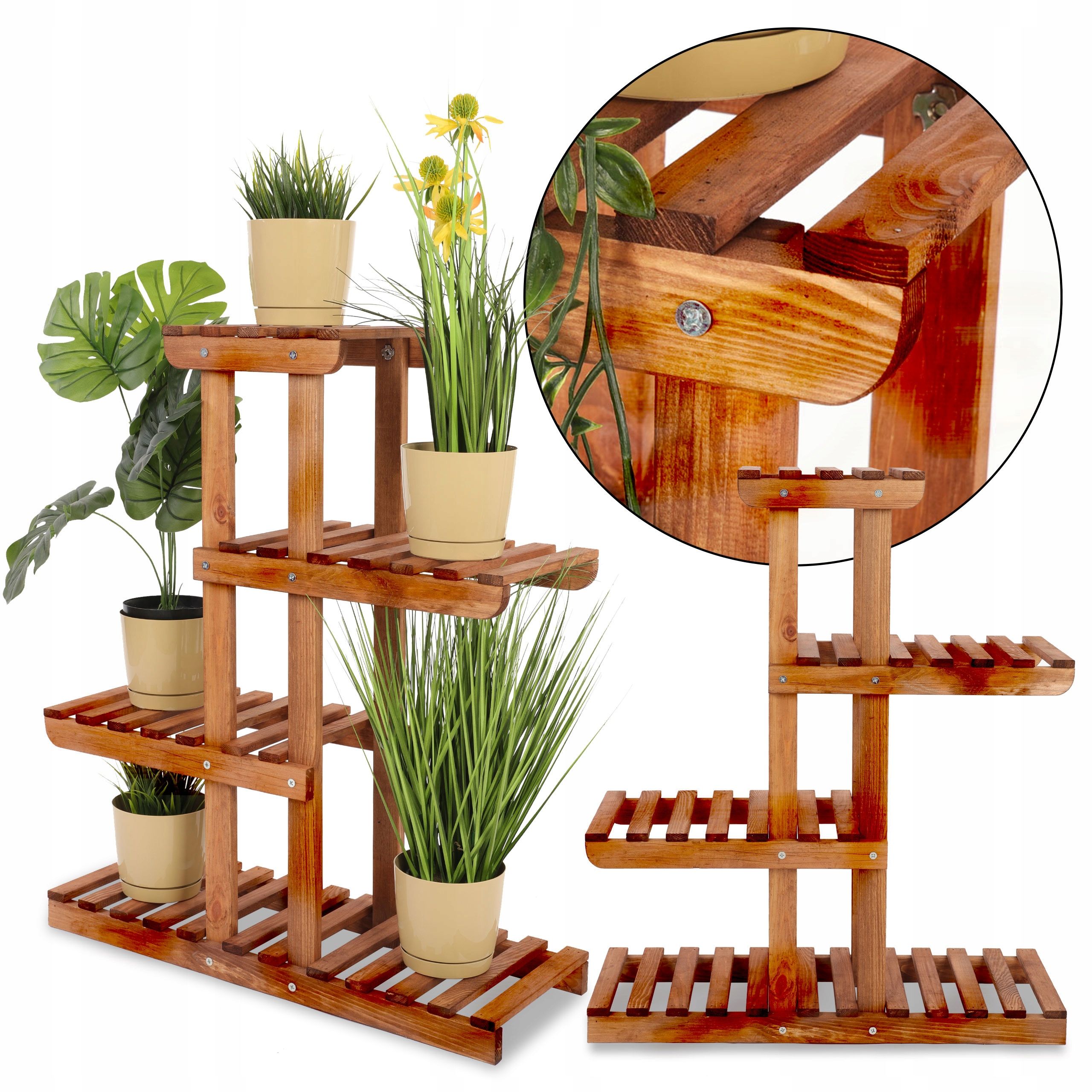  Wooden flower stand flower stand shelf for pots big durable eco