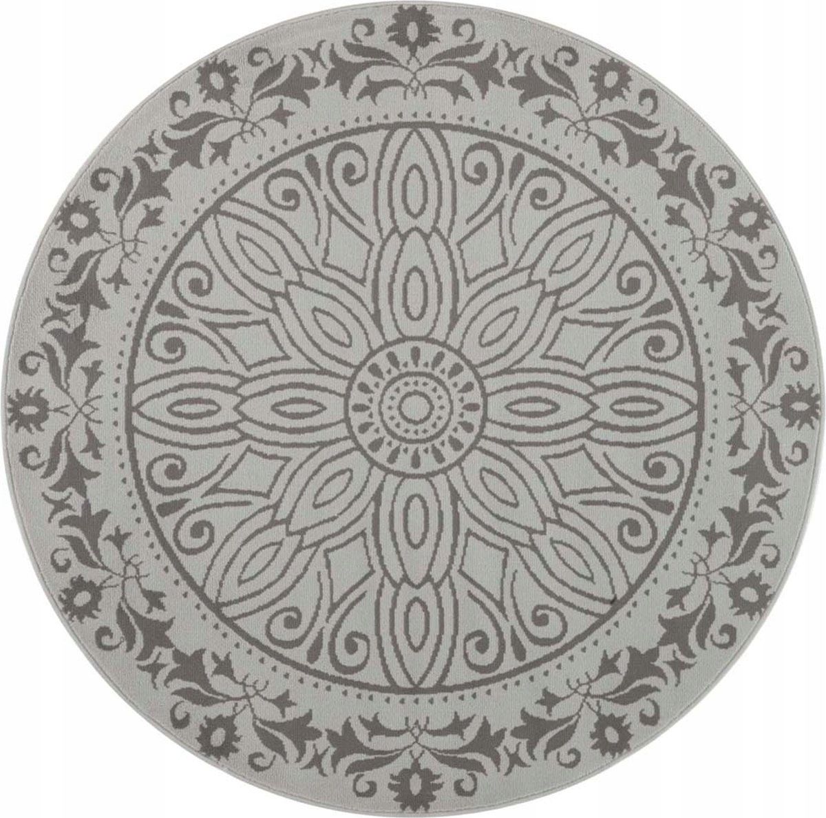  Round carpet for the living room 140cm , soft italian ,green creamy pattern mandala