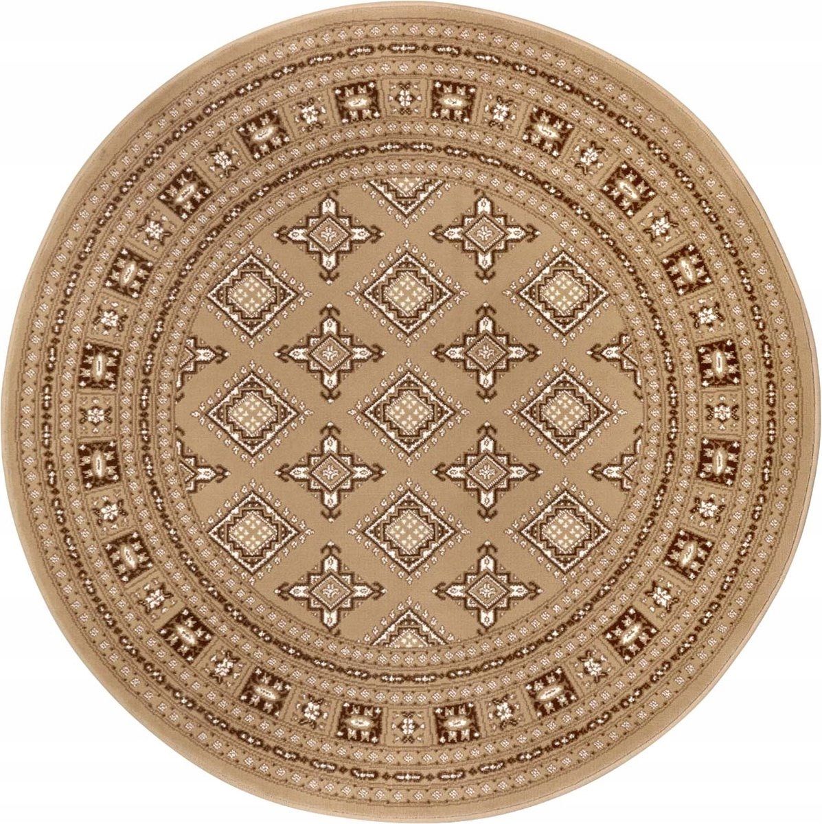  Round carpet for the living room 140cm , soft italian ,green creamy pattern mandala