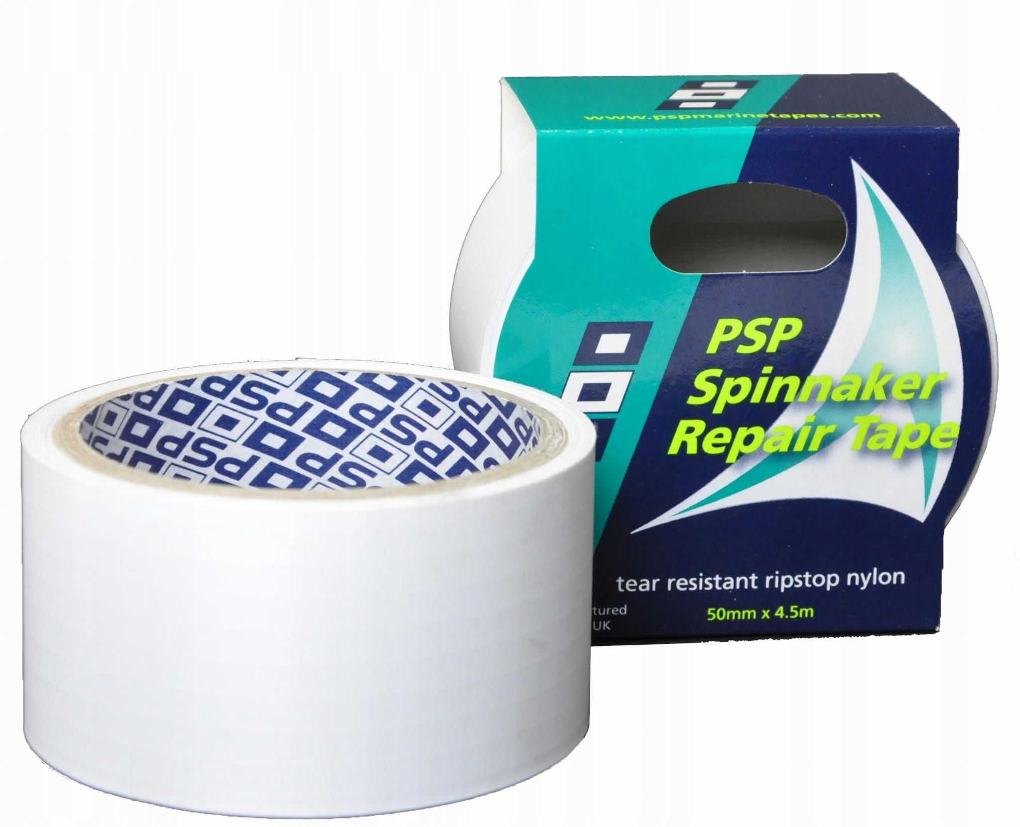  Juosta taisymo spinakera 50mm x 4,5m baltas