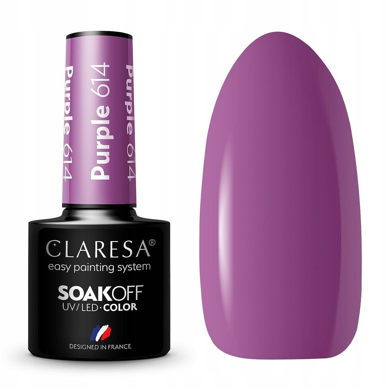  Claresa hübriid küünelakk burgundia glitter pink 554