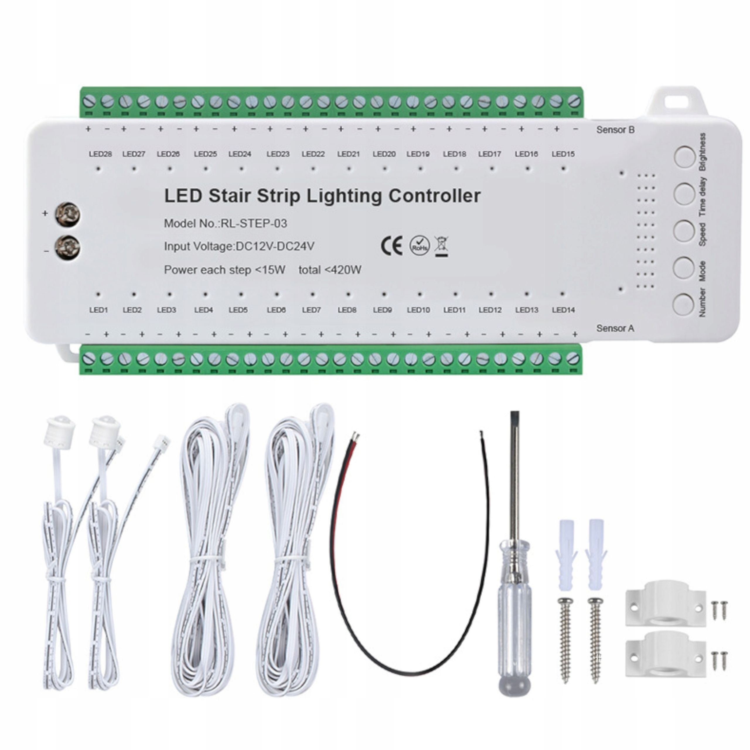  Komplektas valdiklio smart home wifi led'ams mono arba cct + valdymo pultelis zonų
